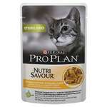 Упаковка паучей 24 шт Purina Pro Plan NutriSavour Sterilised feline with Chicken in gravy